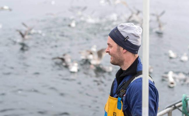 Jørn Høidahl ombord &quot;Sørbåen&quot;
