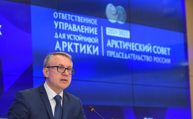 Nikolaj Korchunov, Russlands arktiske ambassadør og leder for det russiske formannskapet i Arktisk råd. (Foto: Roscongress)