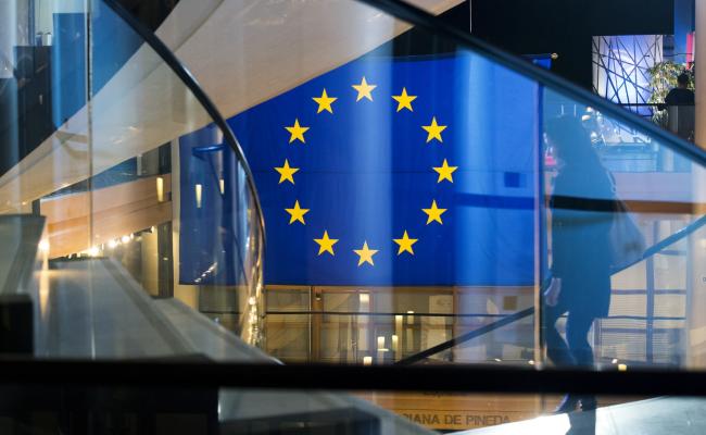 EU flag at the European Parliament. (Source: European Parliament)  EU flag at the European Parliament