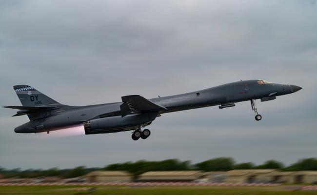 Amerikansk B-1B Lancer strategisk bombefly