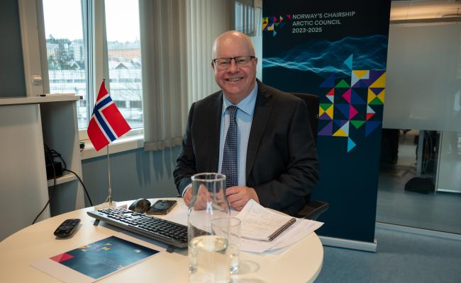 Morten Høglund, Norges ambassadør for Arktis og leder for de arktiske embetspersonene i Arktisk råd (Chair of Senior Arctic Officials) under det norske formannskapet. (Foto: Jessica Cook/Arktisk råds sekretariat)