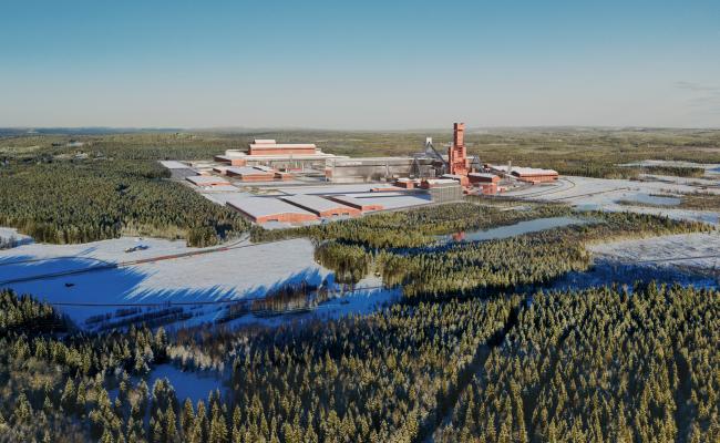Illustrasjon av stålverket i Boden Illustrasjon av stålverket i Boden