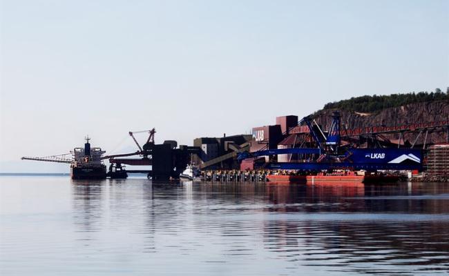 Fra LKABs anlegg i Narvik Havn