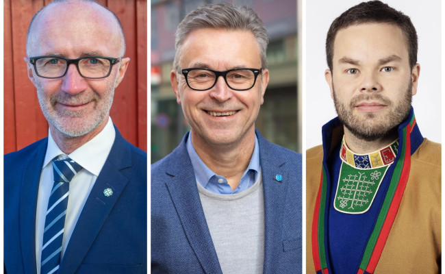 Fylkesrådleder for Nordland Svein Øien Eggesvik, ordfører i Bodø kommune Odd Emil Ingebrigtsen og sametingsråd, Mikkel Eskil Mikkelsen. (Foto: Thor Wiggo Skille / Árvu/Sametinget) Svein Øien Eggesvik, Odd Emil Ingebrigtsen, Mikkel Eskil Mikkelsen