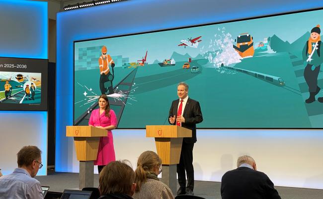 Fra presentasjon av Nasjonal transportplan 2025-2036
