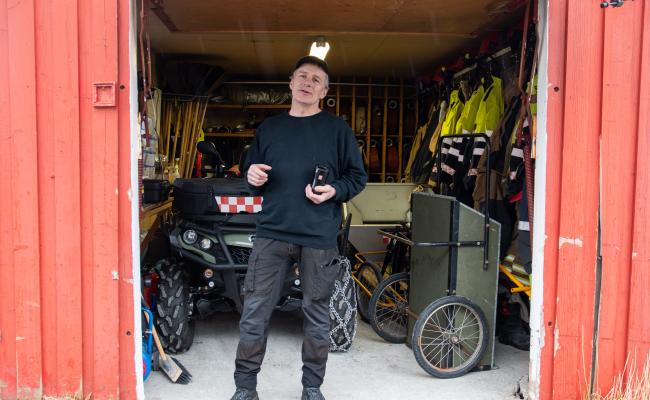 Branngarasje på Helligvær