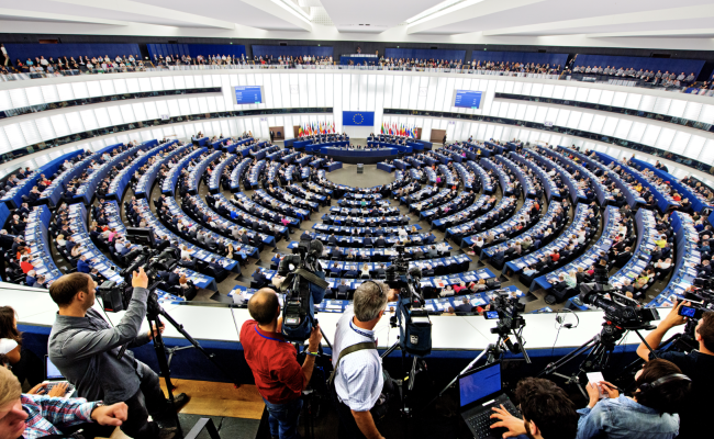 EU Parliament during vote. (Source: EU Parliament via CC BY-NC-ND 2.0) Eu parliament assembly.