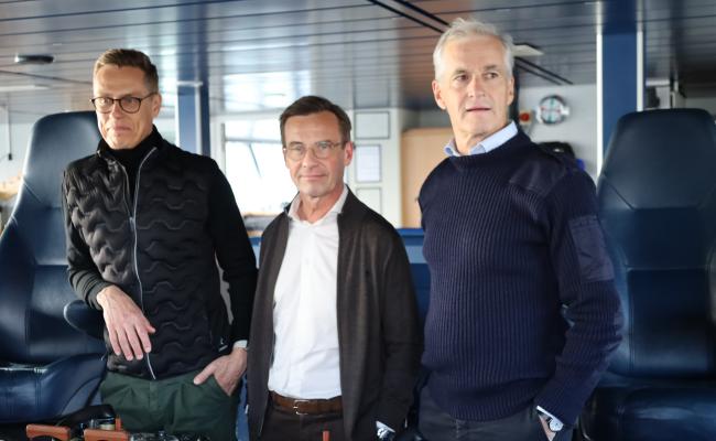 Statslederne i Finland, Sverige og Norge om bord kystvaktskipet KV Svalbard