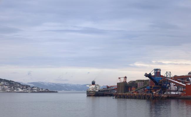 Fra gruveselskapet LKABs havn i Narvik