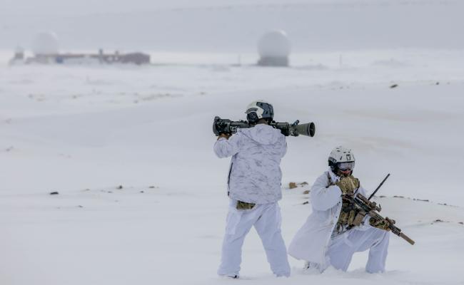 Amerikanske styrker under øvelsen Arctic Edge 2023 ved Pituffik rombase, Grønland. (Foto: Andrew Adams/USAs hær)