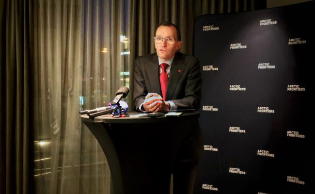 Utenriksminister Espen Barth Eide (Ap) på Arctic Frontiers 2025. (Foto: Astri Edvardsen) Utenriksminister Espen Barth Eide (Ap) på Arctic Frontiers 2025. (Foto: Astri Edvardsen)