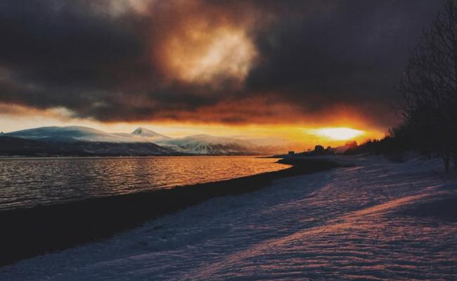 Kvaløya sol vinter