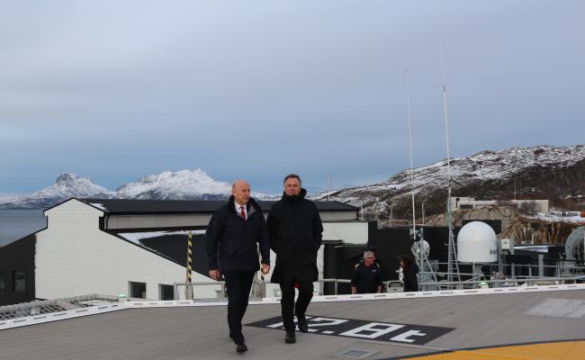 Tore O. Sandvik og John Healey i Bodø