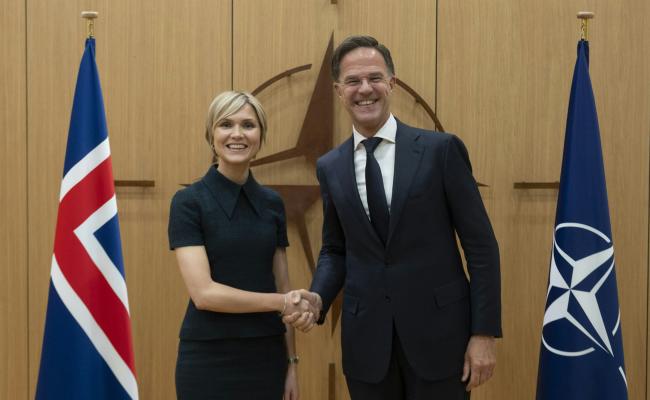 Island statsminister Kristrún Frostadóttir i møte med Natos generalsekretær Mark Rutte. (Foto: Nato) Island statsminister Kristrún Frostadóttir i møte med Natos generalsekretær Mark Rutte. (Foto: Nato)