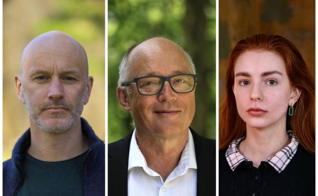 Forskere ved FNI: Svein Vigeland Rottem, Christian Prip og Serafima Andreeva.