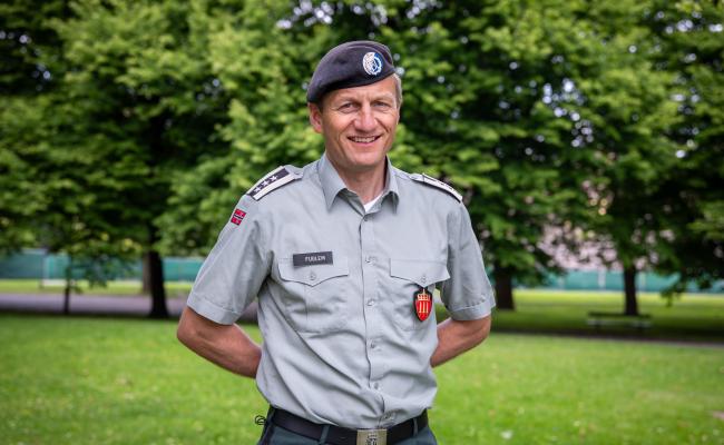Nyutnevnt sjef for Finnmarksbrigaden, brigader John Olav Fuglem. Brigaden er under etablering med nye kapasiteter tilpasset oppdraget i Finnmark. (Foto: Synne Kvam/Forsvarsdepartementet)