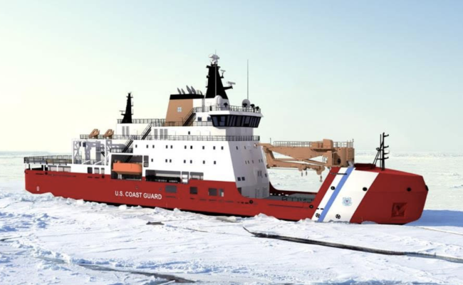 Mockup of the production-ready MPI design in U.S. Coast Guard icebreaker livery