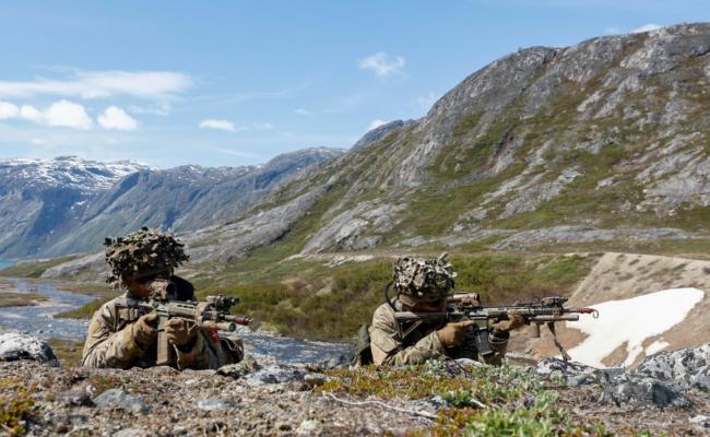 Danske soldater under øving på Grønland. (Foto: Det danske forsvaret) Danske soldater under øving på Grønland. (Foto: Det danske forsvaret)