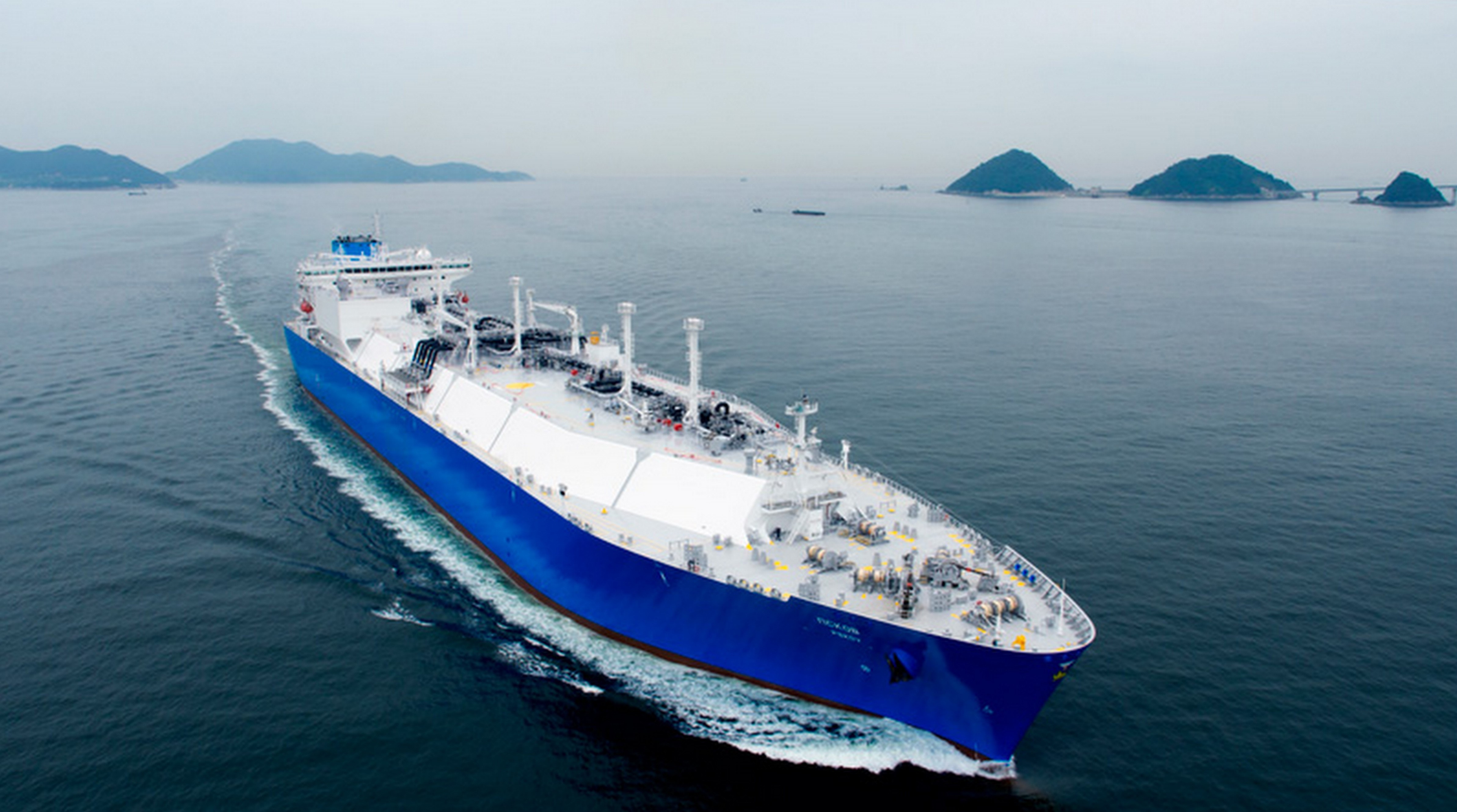 Sovcomflot’s LNG Carrier Pskov during initial sea trials in 2015. (ource: Courtesy of Sovcomflot)