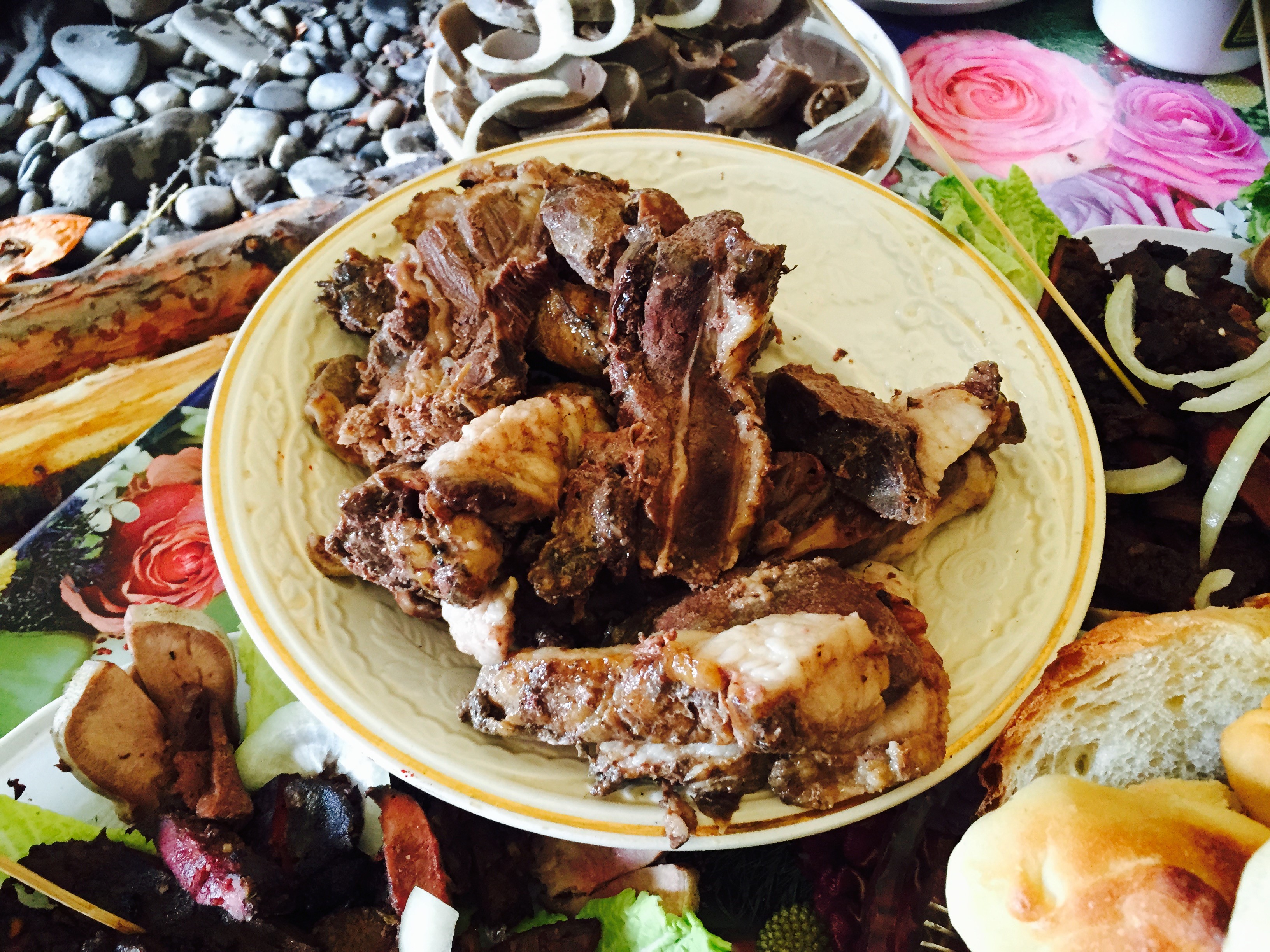 Cooked bear meat, Topolinoye. (Photo Credit: Svein D. Mathiesen)