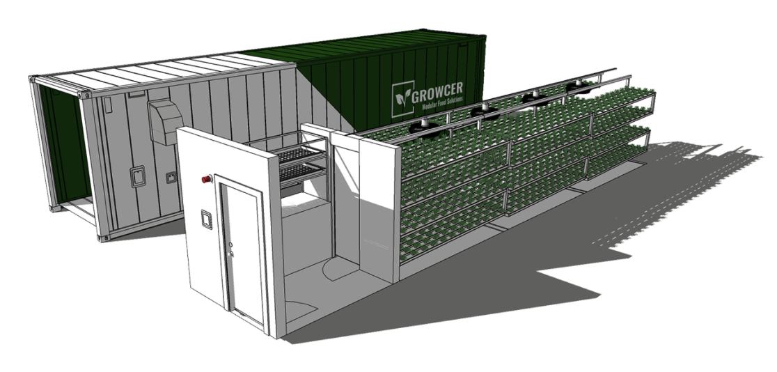 The Growcer is a converted shipping container. (Ill.: The Growcer Inc.)