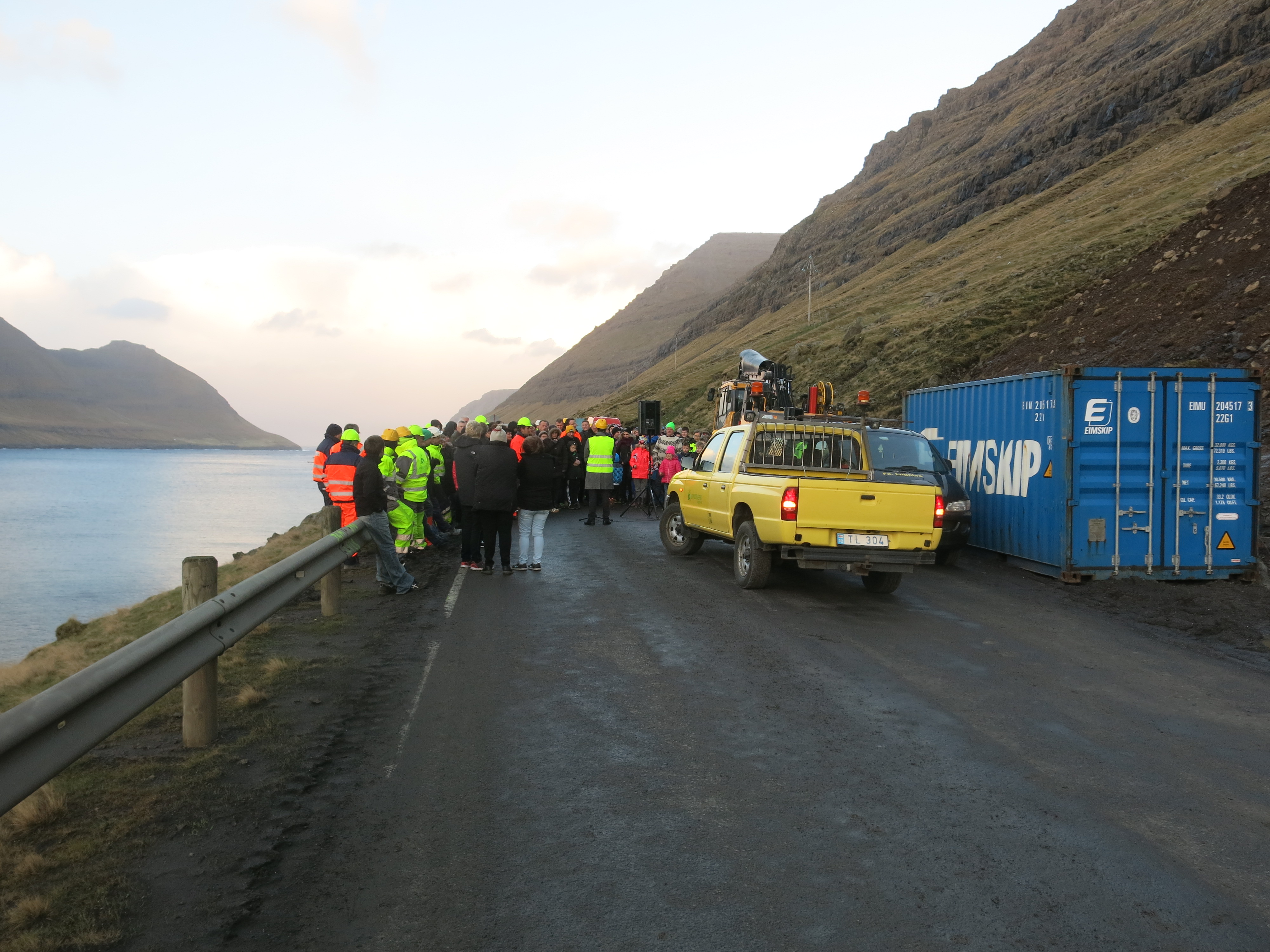 20 LNS-ansatte er på Færøyene for å bygge tunnel. (Foto: LNS)
