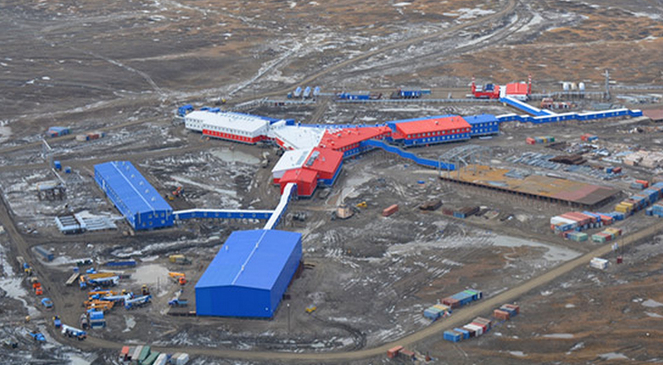 The military base on Kotelny Island, which also follows a three-pointed design, was the first to open in 2015. (Photo: Courtesy of Ministry of Defense of the Russian Federation)