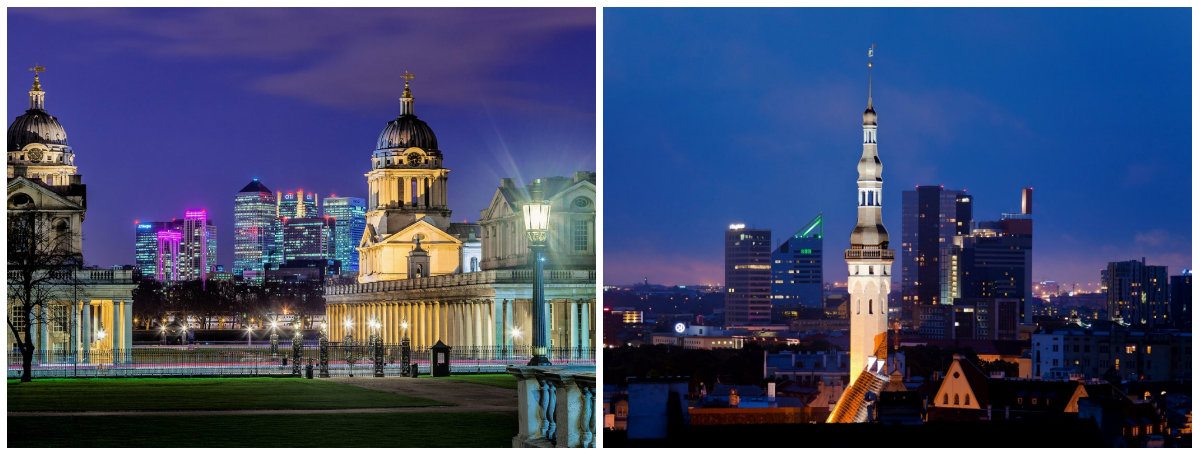 Tallinn, Estlands hovedstad, og bydelen Greenwich i London; To av Bodøs nye lekekamerater .