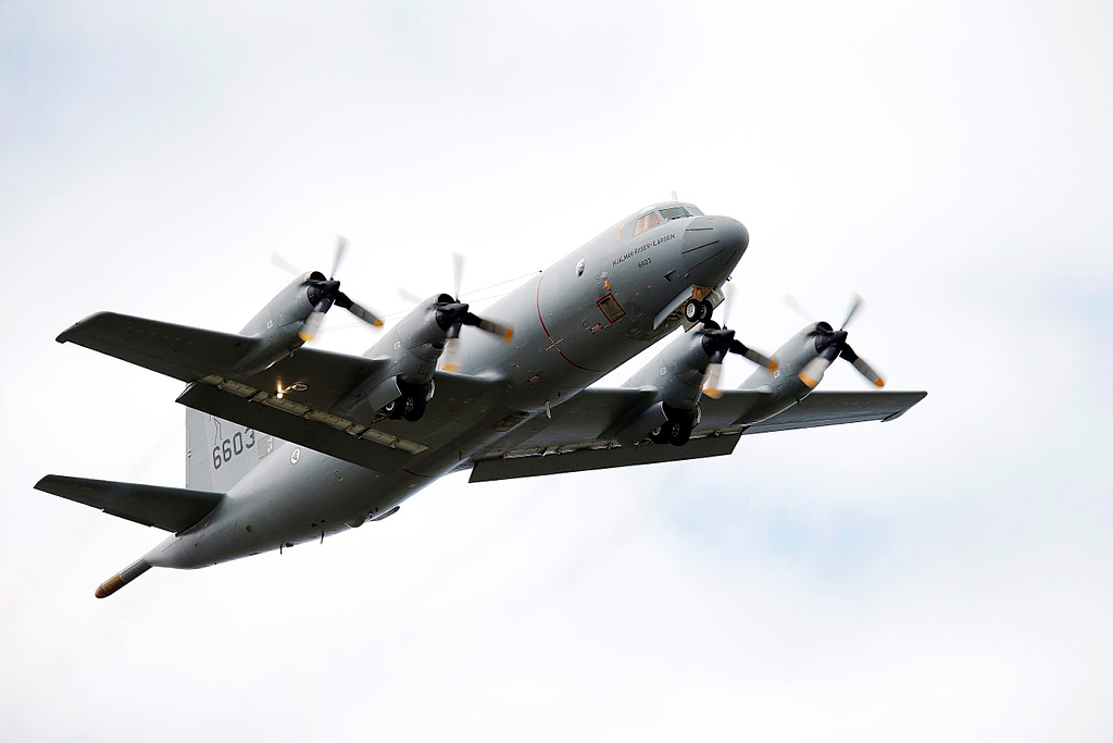 A Norwegian Orion P3 under a touch and go at Bodø Main Air Station.