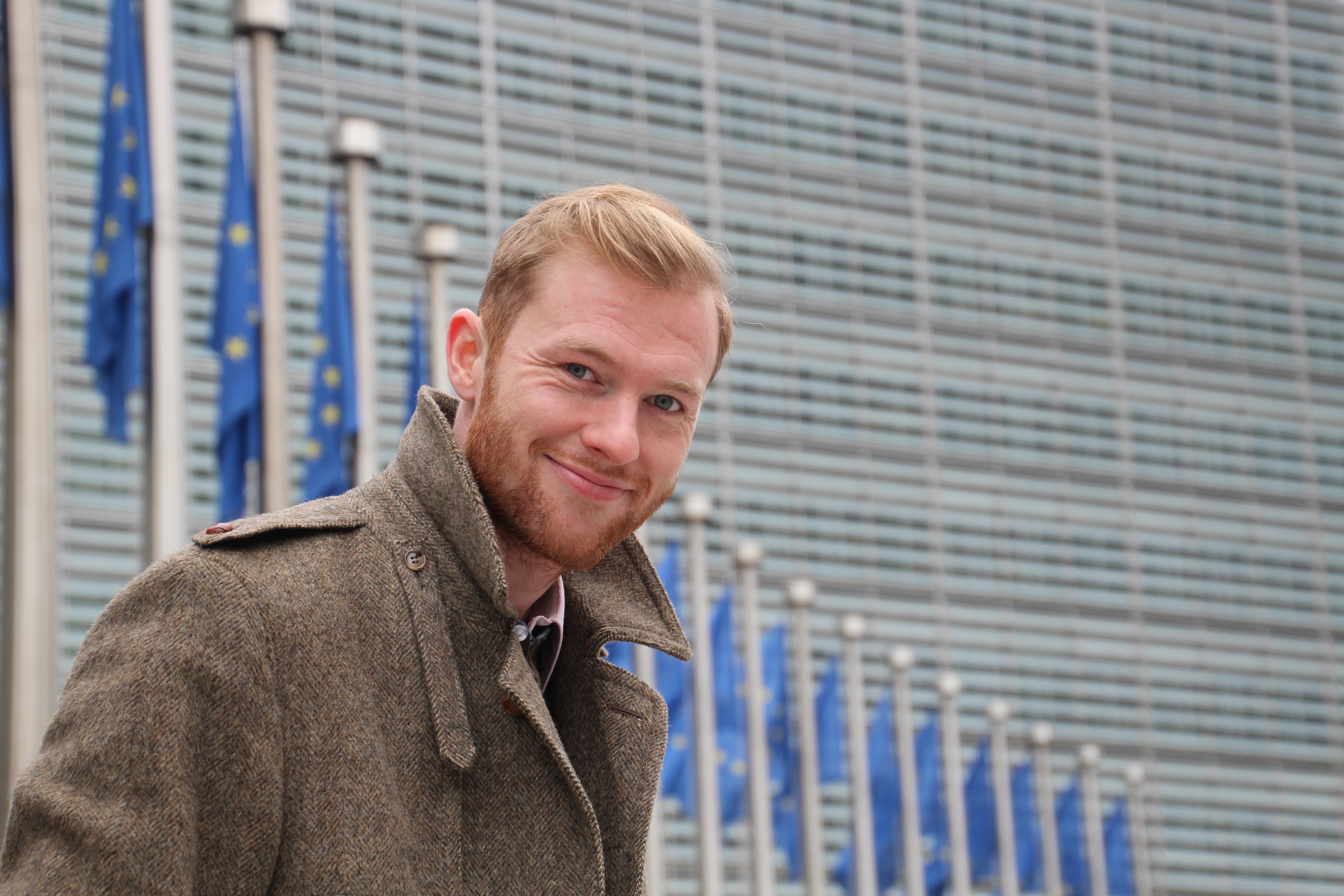 Special Advisor Torjus Kleiven Kandal at the North Norway European Office. (Photo: Maja Busch Sevaldsen)